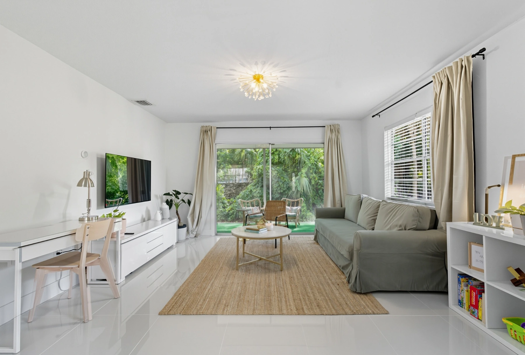 Bright living room at We Are Blissful in Sarasota